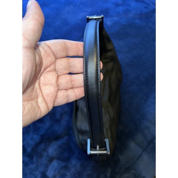 COACH Neoprene Nylon Dark Green Leather Handle Satchel Handbag - Picture 13 of 16